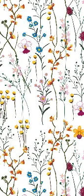 Modern roller blind with a colorful floral pattern