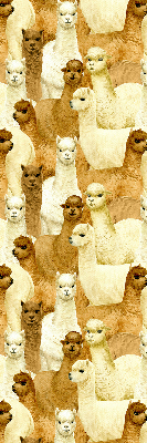 Modern roller blind A herd of alpacas