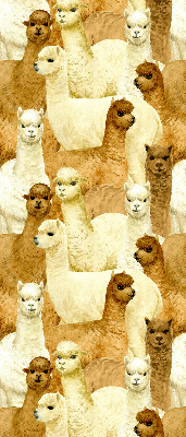 Modern roller blind A herd of alpacas