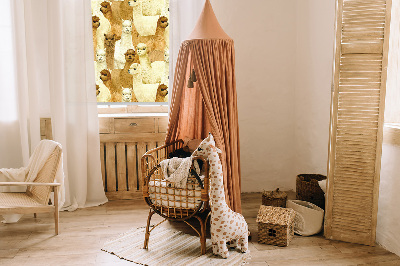 Modern roller blind A herd of alpacas