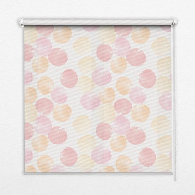 Roller blind for large window Colorful spots