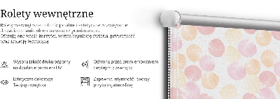 Roller blind for large window Colorful spots