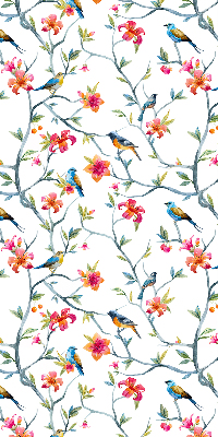 Fabric roller blind Birds on the twigs
