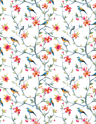 Fabric roller blind Birds on the twigs
