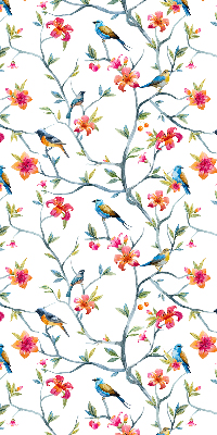 Fabric roller blind Birds on the twigs
