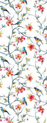 Fabric roller blind Birds on the twigs