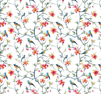 Fabric roller blind Birds on the twigs
