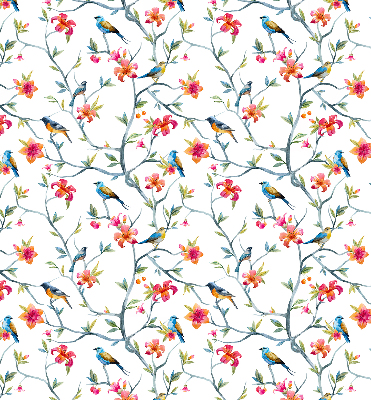 Fabric roller blind Birds on the twigs