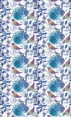 Modern roller blind Blue tree flowers
