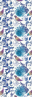 Modern roller blind Blue tree flowers