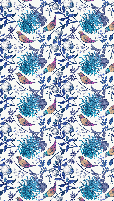 Modern roller blind Blue tree flowers