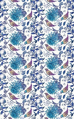 Modern roller blind Blue tree flowers