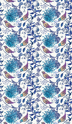 Modern roller blind Blue tree flowers