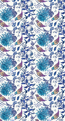 Modern roller blind Blue tree flowers