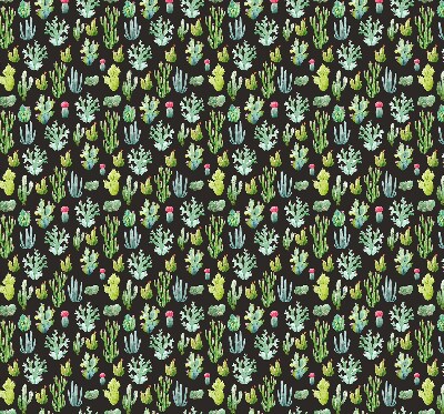 Cacti roller blind for large window