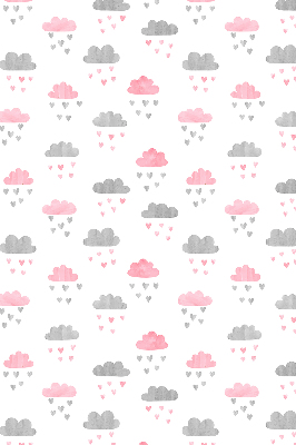 Modern roller blind Pink and gray clouds