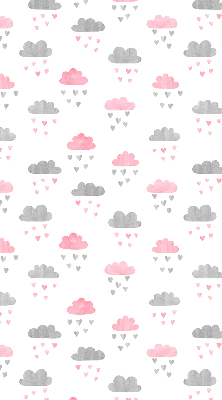 Modern roller blind Pink and gray clouds