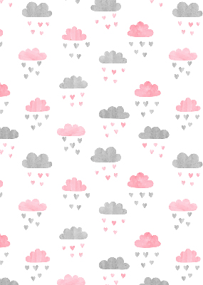 Modern roller blind Pink and gray clouds