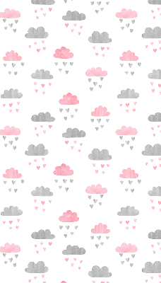 Modern roller blind Pink and gray clouds