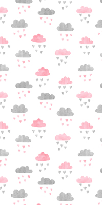 Modern roller blind Pink and gray clouds
