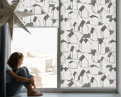 Roller blind for large windows white