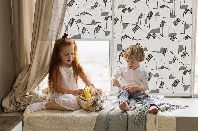 Roller blind for large window White houses