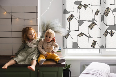 Roller blind for large window White houses