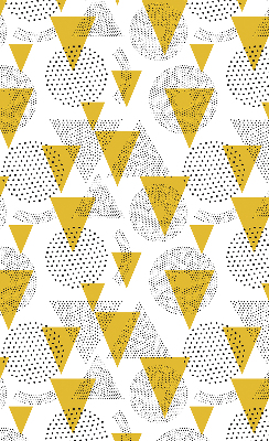 Fabric roller blind Triangles and circles made of dots