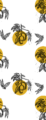 Modern roller blind Fruits and yellow circles
