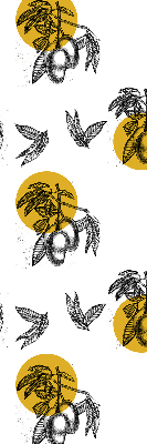 Modern roller blind Fruits and yellow circles