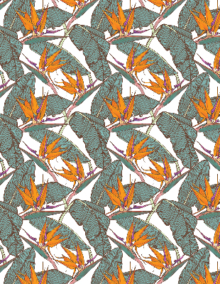 Fabric roller blind Green leaves
