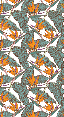 Fabric roller blind Green leaves
