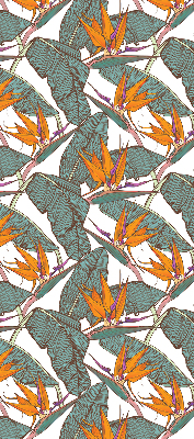 Fabric roller blind Green leaves