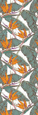Fabric roller blind Green leaves