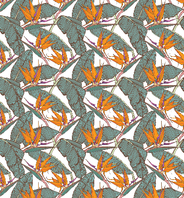 Fabric roller blind Green leaves