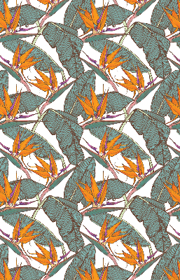 Fabric roller blind Green leaves