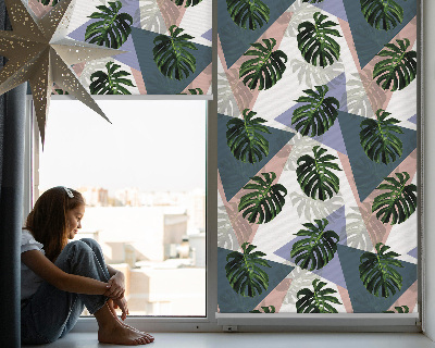 Modern roller blind The leaves of the plant