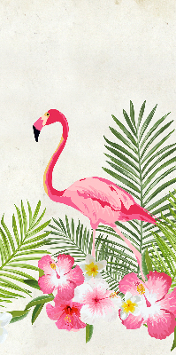 Roller blind for large window Flamingos by the leaves