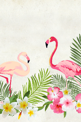 Roller blind for large window Flamingos by the leaves