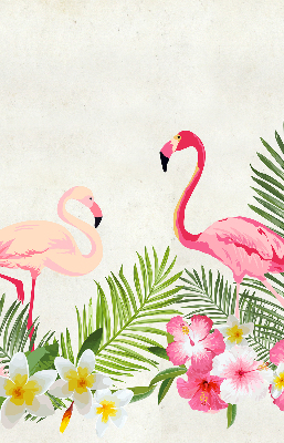 Roller blind for large window Flamingos by the leaves