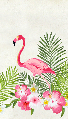 Roller blind for large window Flamingos by the leaves