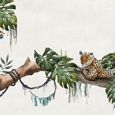 Fabric roller blind Cheetahs on a branch