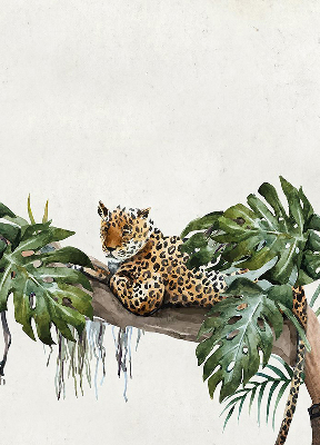 Fabric roller blind Cheetahs on a branch