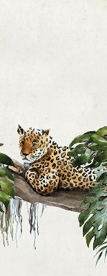 Fabric roller blind Cheetahs on a branch
