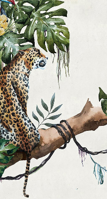 Fabric roller blind Cheetahs on a branch