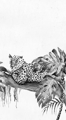 Modern roller blind Drawn cheetahs on a branch