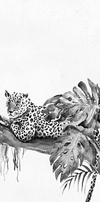 Modern roller blind Drawn cheetahs on a branch