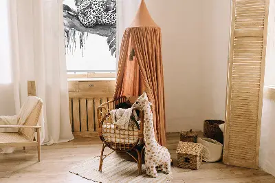 Modern roller blind with a pattern of cheetahs on a branch