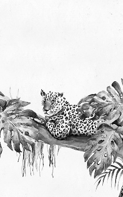 Modern roller blind Drawn cheetahs on a branch