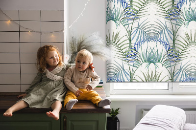 Roller blind for large window Colorful leaves